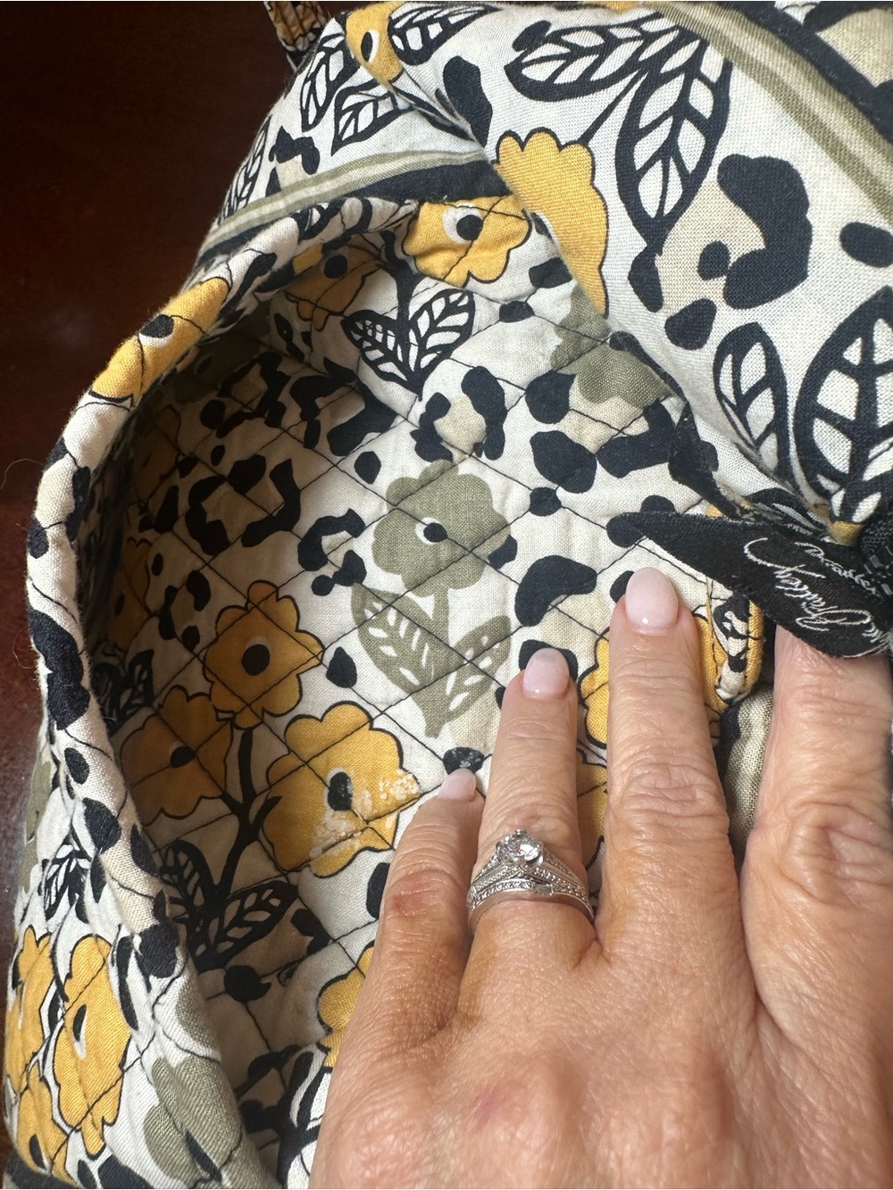 Vera Bradley Quilted Floral Weekender Bag - Yellow Floral - Picture 4 of 9